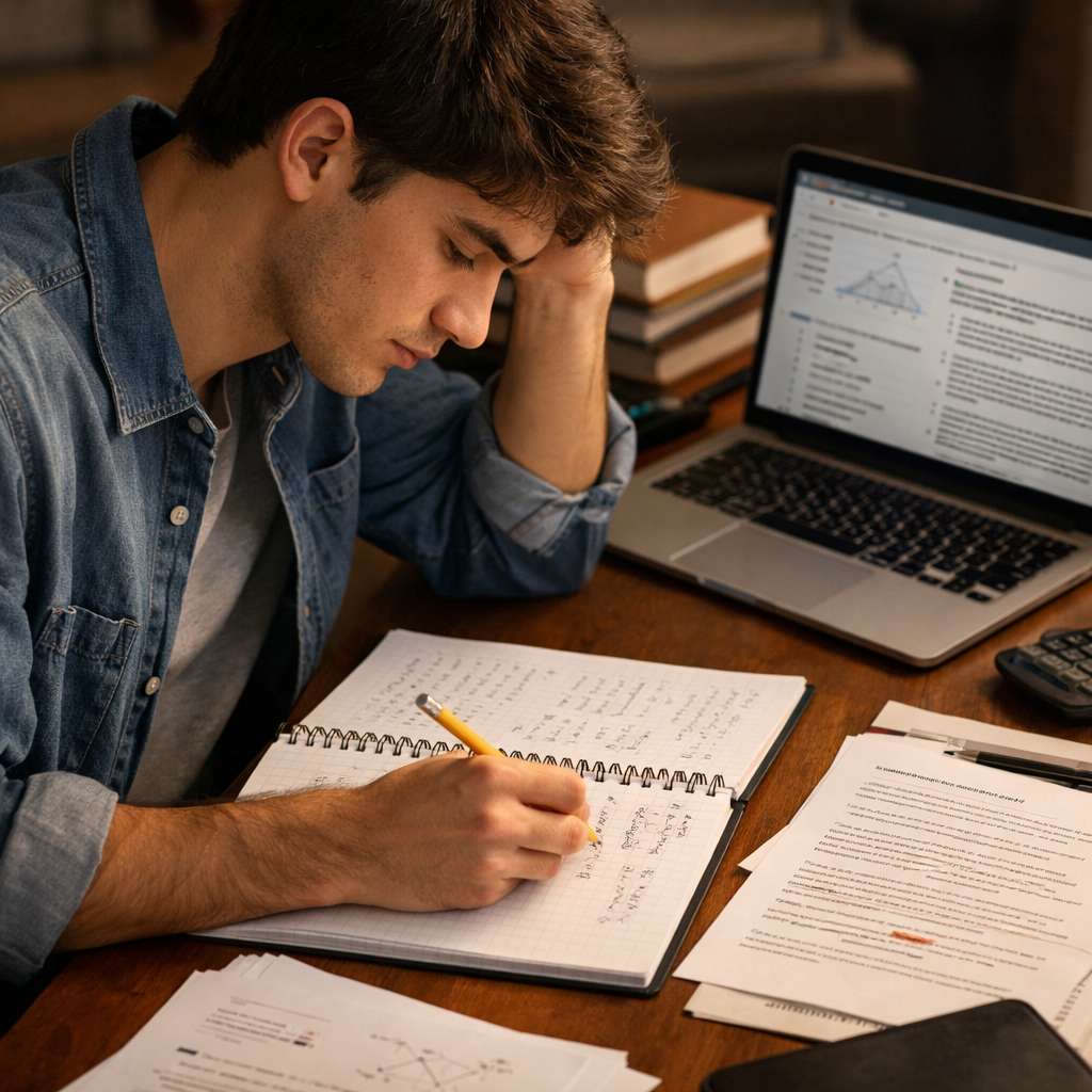Estudiante de Método Cantú enfocado en su preparación
